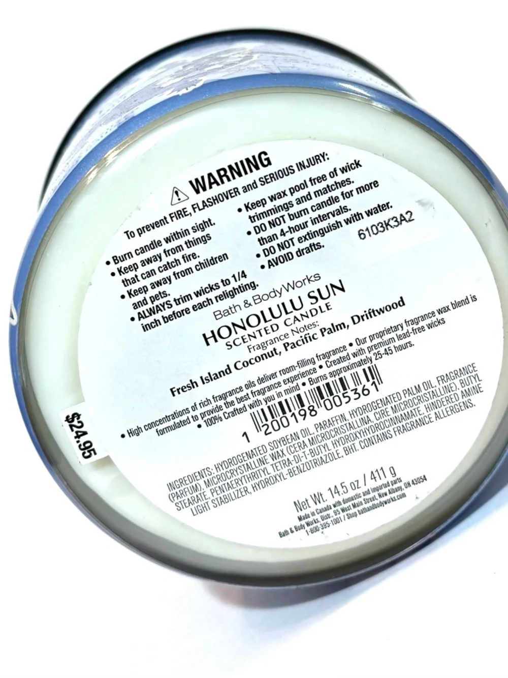 HONOLULU SUN 3-Wick Candle